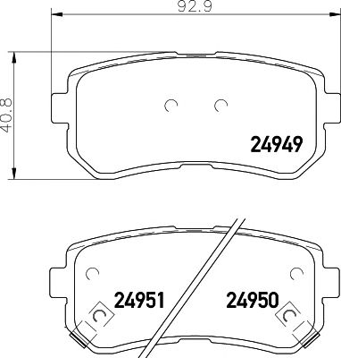 HELLA PAGID 8db355014911 -  Комплект тормозных колодок, дисковый тормоз